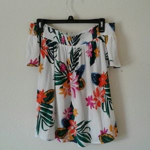 Old Navy Off The Shoulder Floral Top